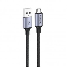 Кабель Foneng X95 Metal Head Braided Cable USB - micro USB 3A 1.2м Black (X95-CA-MU)