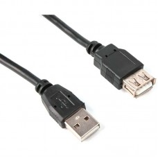 Кабель Maxxter USB - USB V 2.0 (M/F), 1.8 м, чорний (U-AMAF-6)