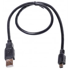 Кабель PowerPlant (KD00AS1219) USB2.0(AM)-MiniUSB(AM), 0.5м, Black