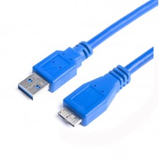 Кабель Prologix для зовнішніх жорстких дисків USB-A 3.0 для USB Micro-B 3 м, 5 Гбіт/с, синій (PR-USB-P-12-30-3m) (PR-USB-P-12-30-3m_бн)