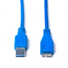 Кабель Prologix для зовнішніх жорстких дисків USB-A 3.0 для USB Micro-B 3 м, 5 Гбіт/с, синій (PR-USB-P-12-30-3m) (PR-USB-P-12-30-3m_бн)