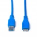 Кабель Prologix для зовнішніх жорстких дисків USB-A 3.0 для USB Micro-B 3 м, 5 Гбіт/с, синій (PR-USB-P-12-30-3m) (PR-USB-P-12-30-3m_бн)