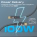 Кабель Promate Lucidline-CC120 USB Type-C - USB Type-C (M/M), 5 A, 100 W, 1.2 м, Black (lucidline-cc120.black)