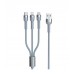 Кабель Remax Jany Series 3в1 USB to Type-C/Lightning/Micro-USB Silver (RC-124TH)