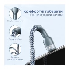 Кабель Remax Jany Series USB - micro USB, 1m Silver (RC-124m)