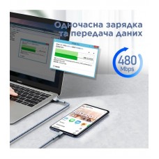 Кабель Remax Jany Series USB - micro USB, 1m Silver (RC-124m)