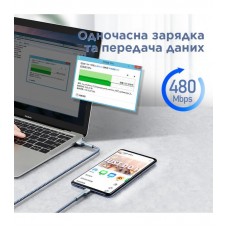 Кабель Remax Jany Series USB to Type-C Silver (RC-124A)