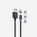 Кабель SkyDolphin S59KIT Magnetic USB - Lightning + microUSB + Type-C (M/M) 1 м, Black (SDUSB-000547)