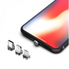 Кабель SkyDolphin S59KIT Magnetic USB - Lightning + microUSB + Type-C (M/M) 1 м, Black (SDUSB-000547)