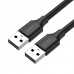 Кабель Ugreen US102 USB - USB (AM/AM), 0.5 м, Black (10308)