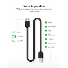 Кабель Ugreen US102 USB - USB (AM/AM), 0.5 м, Black (10308)