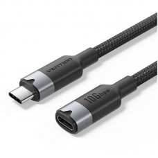 Кабель Vention USB Type-C - USB Type-C (M/F), 100W, 5A, 0.5 м, Black (TRFBD) Кабель Vention USB Type-C - USB Type-C (M/F), 100W, 5A, 0.5 м, Black (TRFBD)