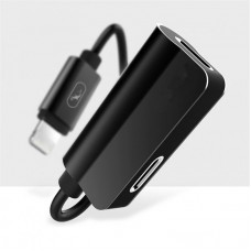 Перехідник SkyDolphin AU01 Lightning - 2хLightning (M/F), Black (ADPT-00026)