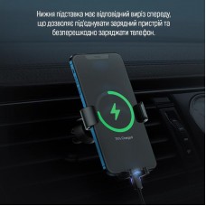 Тримач автомобільний СolorWay Metallic Gravity Holder 3 Black (CW-CHG14-BK)