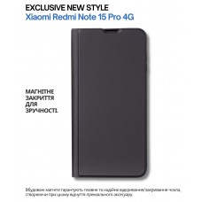 Чохол-книжка BeCover Exclusive New Style для Xiaomi Redmi Note 15 Pro 4G Black (714930)