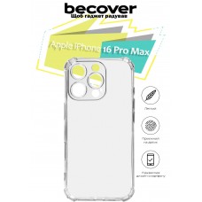 Чохол-накладка BeCover Anti-Shock для Apple iPhone 16 Pro Max Clear (712113)