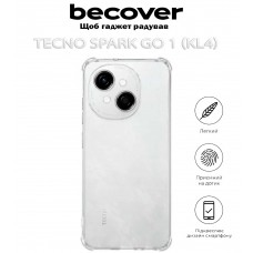 Чохол-накладка BeCover Anti-Shock для Tecno Spark Go 1 (KL4) Clear (712782)