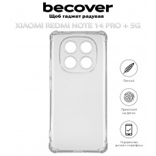 Чохол-накладка BeCover Anti-Shock для Xiaomi Redmi Note 14 Pro Plus 5G Clear (712788)