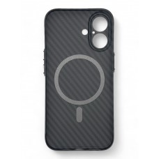 Чохол-накладка BeCover Carbonite Case MagSafe для Apple iPhone 16 Black (712067)