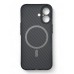 Чохол-накладка BeCover Carbonite Case MagSafe для Apple iPhone 16 Black (712067)
