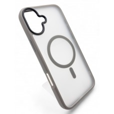 Чохол-накладка BeCover Metal Buttons Case MagSafe для Apple iPhone 16 Plus Gray (712095)