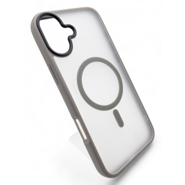 Чохол-накладка BeCover Metal Buttons Case MagSafe для Apple iPhone 16 Plus Gray (712095)