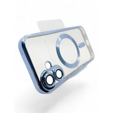 Чохол-накладка BeCover TPU Chrome Case MagSafe для Apple iPhone 16 Plus Sierra Blue (712077)