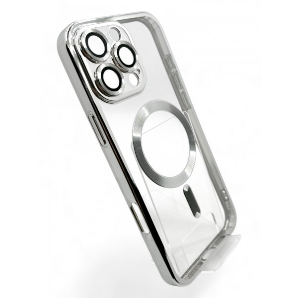 Чохол-накладка BeCover TPU Chrome Case MagSafe для Apple iPhone 16 Pro Silver (712083)
