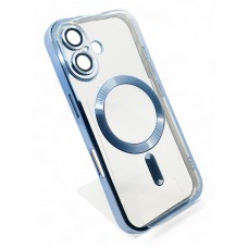 Чохол-накладка BeCover TPU Chrome Case MagSafe для Apple iPhone 16 Sierra Blue (712072)