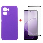 Чохол-накладка Dengos Carbon для Oppo A6x Violet (DG-KM-193) + захисне скло Чохол-накладка Dengos Carbon для Oppo A6x Violet (DG-KM-193) + захисне скло
