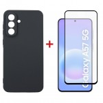 Чохол-накладка Dengos Carbon для Samsung Galaxy A57 5G SM-A576 Black (DG-KM-195) + захисне скло Чохол-накладка Dengos Carbon для Samsung Galaxy A57 5G SM-A576 Black (DG-KM-195) + захисне скло
