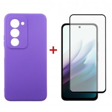 Чохол-накладка Dengos Carbon для Xiaomi Redmi 15 Purple (DG-KM-164) + захисне скло