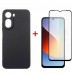Чохол-накладка Dengos Carbon для Xiaomi Redmi A7 Pro Black (DG-KM-202) + захисне скло