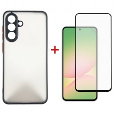 Чохол-накладка Dengos Matt для Samsung Galaxy A56 SM-A566 Black (DG-KM-141) + захисне скло