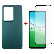 Чохол-накладка Dengos Soft для Oppo A5/A5x Green (DG-KM-15) + захисне скло (DG-KM-154)