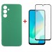 Чохол-накладка Dengos Soft для Samsung Galaxy A16 SM-A165 Mint (DG-KM-134) + захисне скло