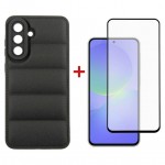 Чохол-накладка Dengos Soft для Samsung Galaxy A36 5G SM-A366 Black (DG-KM-140) + захисне скло Чохол-накладка Dengos Soft для Samsung Galaxy A36 5G SM-A366 Black (DG-KM-140) + захисне скло