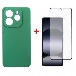 Чохол-накладка Dengos Soft для Xiaomi Redmi Note 14 5G Mint (DG-KM-131) + захисне скло Чохол-накладка Dengos Soft для Xiaomi Redmi Note 14 5G Mint (DG-KM-131) + захисне скло