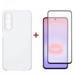 Чохол-накладка Dengos TPU Soft для Samsung Galaxy A37 5G SM-A376 Clear (DG-KM-197) + захисне скло Чохол-накладка Dengos TPU Soft для Samsung Galaxy A37 5G SM-A376 Clear (DG-KM-197) + захисне скло