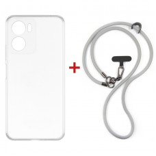 Чохол-накладка Dengos для Motorola Moto G06/G06 Power Clear (DG-KM-CCRB-29) + ремінець