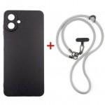 Чохол-накладка Dengos для Samsung Galaxy A07 SM-A075 Black (DG-KM-CCRB-15) + ремінець Чохол-накладка Dengos для Samsung Galaxy A07 SM-A075 Black (DG-KM-CCRB-15) + ремінець