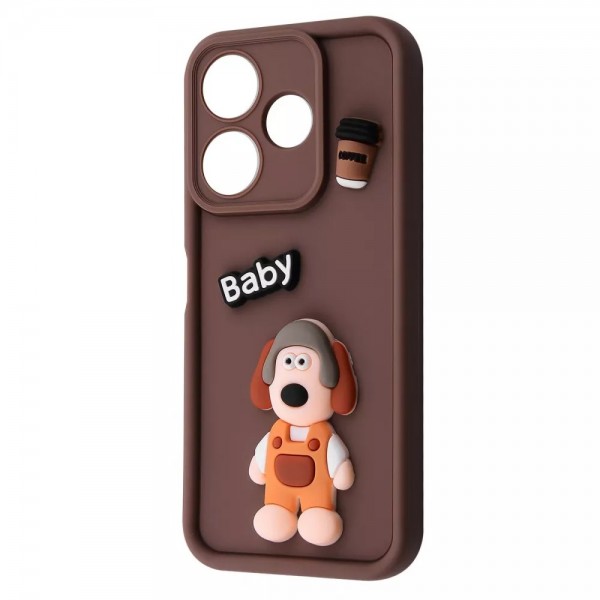 Чохол-накладка Pretty Things Case для Xiaomi Redmi 13 4G/Poco M6 4G/Note 13R Brown/Baby (2001001980306)