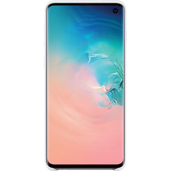Чохол-накладка Samsung Silicone Cover для Samsung Galaxy S10 SM-G973 White (EF-PG973TWEGRU)