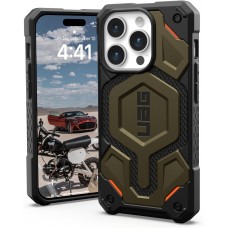 Чохол-накладка Urban Armor Gear Monarch Pro Magsafe для Apple iPhone 15 Pro Kevlar Elemental Green (11422111397B)