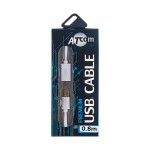 Кабель Atcom (13424) USB 2.0 AM/AF, 0.8м, білий Кабель Atcom (13424) USB 2.0 AM/AF, 0.8м, білий