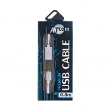 Кабель Atcom (13424) USB 2.0 AM/AF, 0.8м, білий