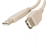 Кабель ATcom подовжувач USB2.0 AM/AF 5.0 м. 2 Ферритових фільтра, білий (4717)