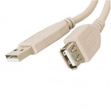 Кабель ATcom подовжувач USB2.0 AM/AF 5.0 м. 2 Ферритових фільтра, білий (4717)