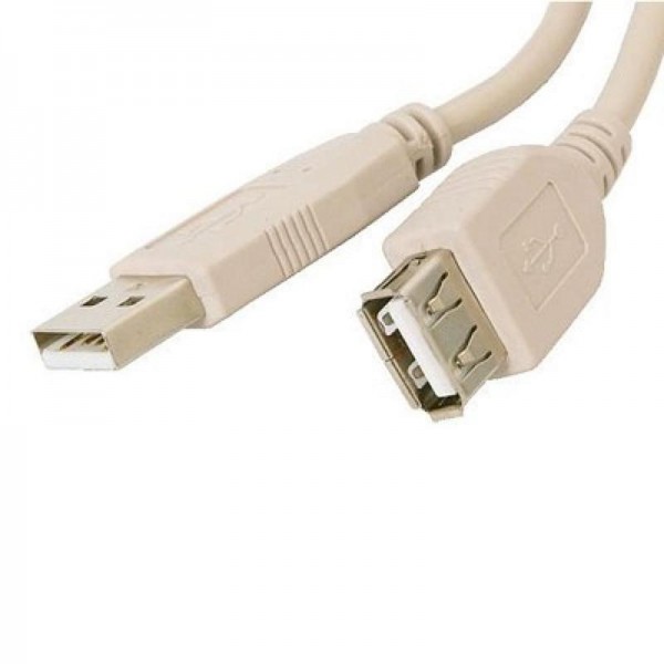 Кабель ATcom подовжувач USB2.0 AM/AF 5.0 м. 2 Ферритових фільтра, білий (4717)