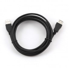Кабель Cablexpert USB - USB V 2.0 (M/F), подовжувач, 3.0 м, чорний (CCP-USB2-AMAF-10) Кабель Cablexpert USB - USB V 2.0 (M/F), подовжувач, 3.0 м, чорний (CCP-USB2-AMAF-10)